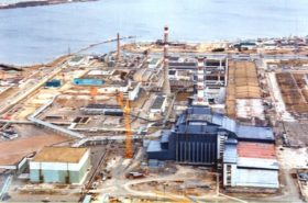 Строительство Чернобыльской атомной электростанции
