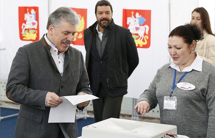 П.Н. Грудинин проголосовал на выборах Президента РФ