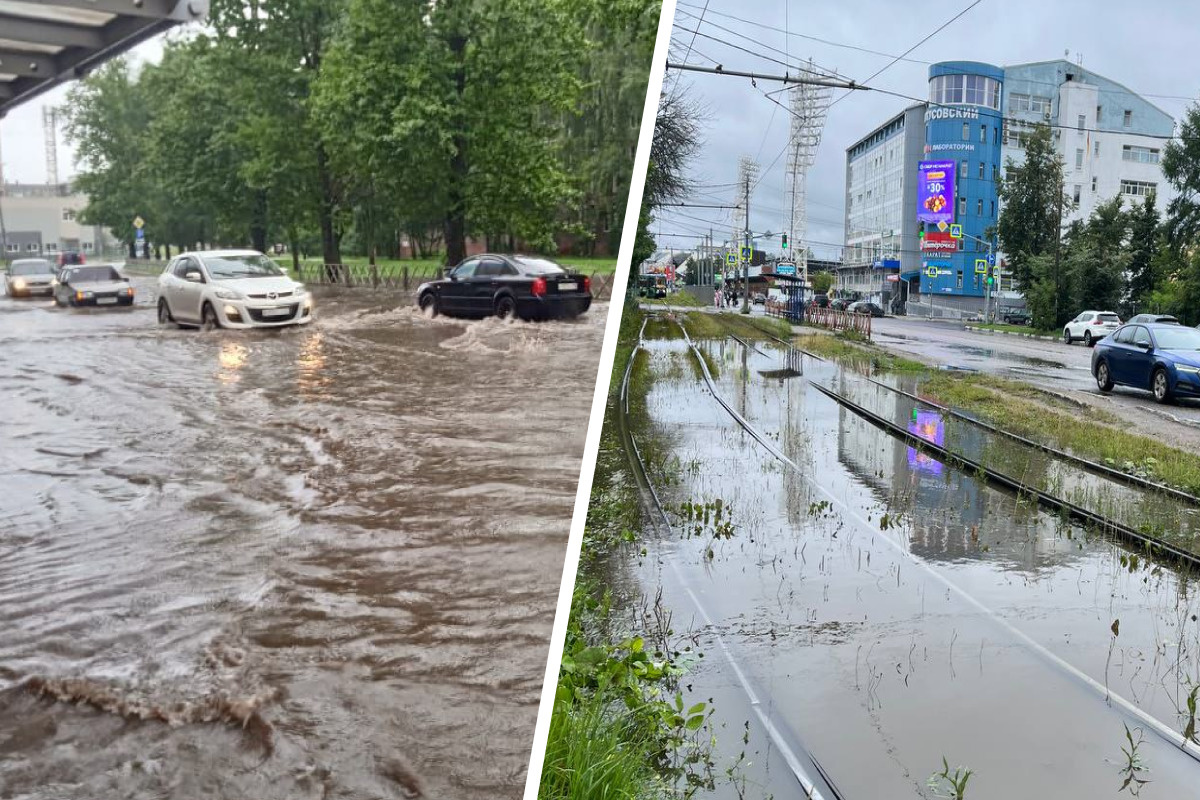 Опять поплыли: Ярославль снова затопило после сильных дождей